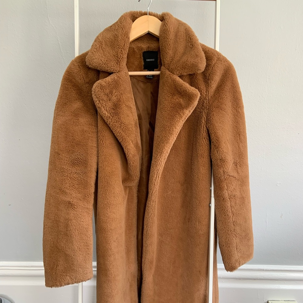 XL Tan Fur Coat